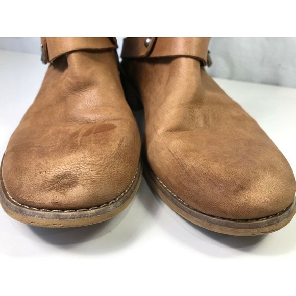 Marc Fisher Womens Rosan Ankle Boots Brown Buckle Perforated Pull On 5.5 M - Picture 10 of 10